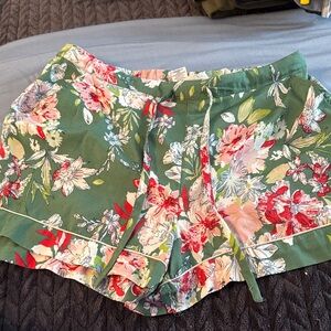Floral Green PJ Women's bed shorts
